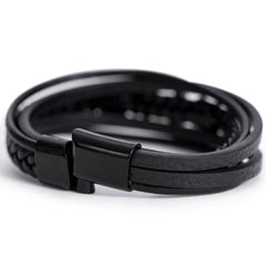 To My Boy Graduation Memories (Love You Forever) - Leather Cross Bracelet