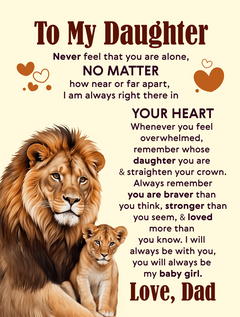 To My Daughter Never Feel Alone – Sherpa Fleece Blanket