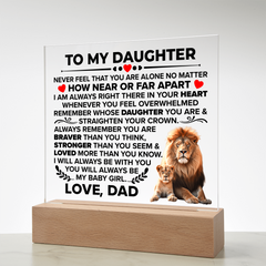 To My Daughter Braver – Acrylic Square