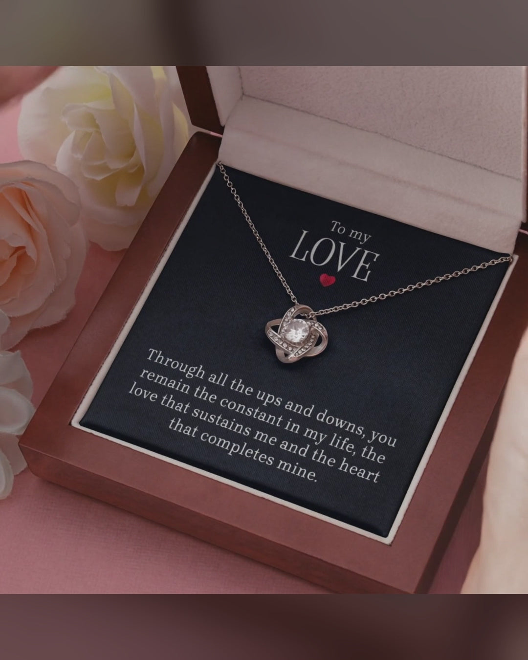 To My Love - Love Knot Necklace